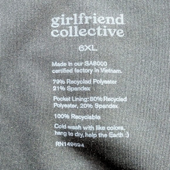 Girlfriend Collective Black Compressive Pocket Legging Women's Plus size 6XL - Picture 2 of 16